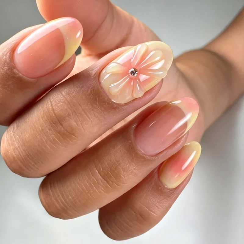 Blumenmuster Gel-Nagelverstärkungen
