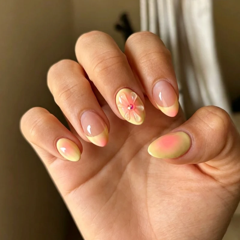 Blumenmuster Gel-Nagelverstärkungen