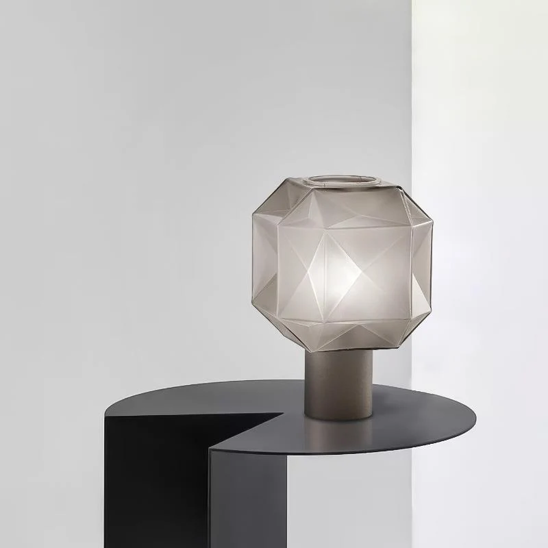 Geometrische Glas Tischlampe