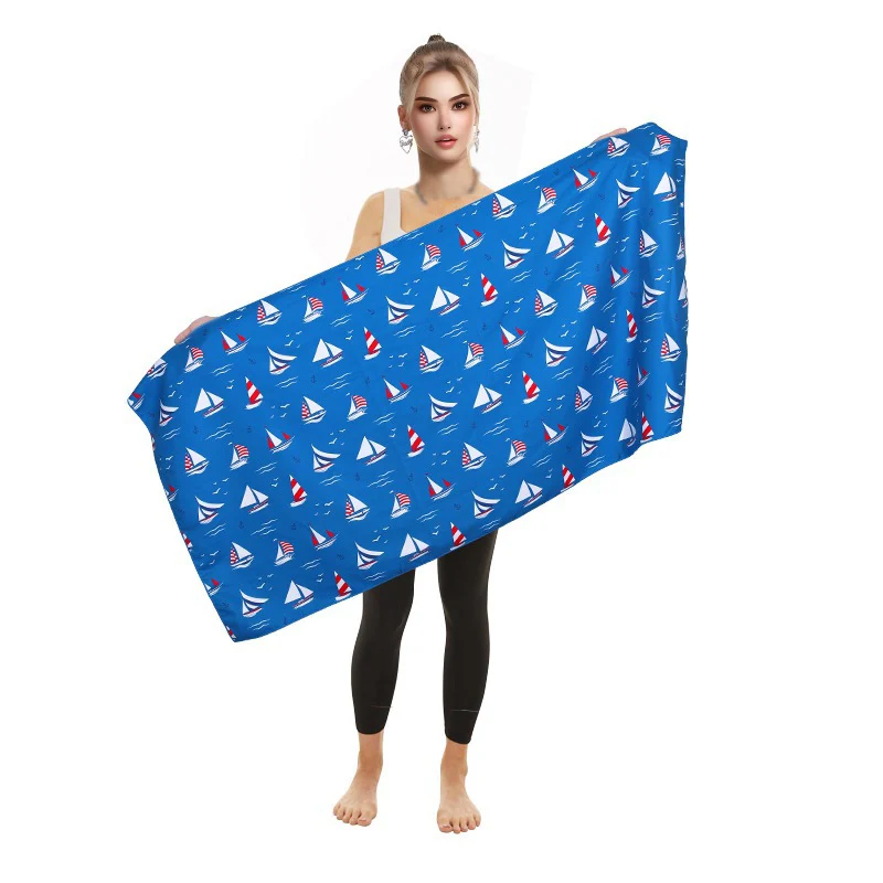 Strandtuch mit auffälligem Flamingo-Design und schnelltrocknendem Material Skanto