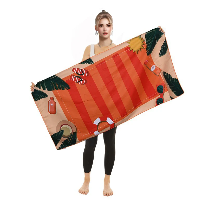 Strandtuch mit auffälligem Flamingo-Design und schnelltrocknendem Material Skanto