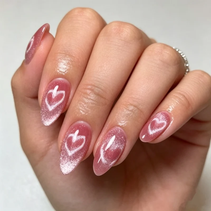 Herz-Design Press-On Nagelset