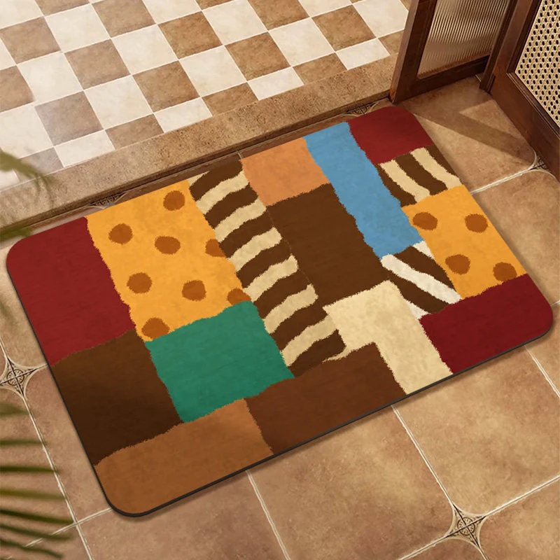 Farbenfrohes Patchwork-Bereichsmatte