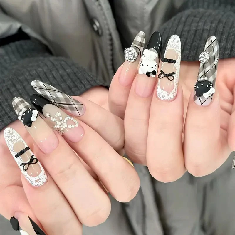 Glänzendes Ombre Quadrat Press-On Nagelset