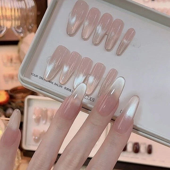 Glänzendes Ombre Quadrat Press-On Nagelset