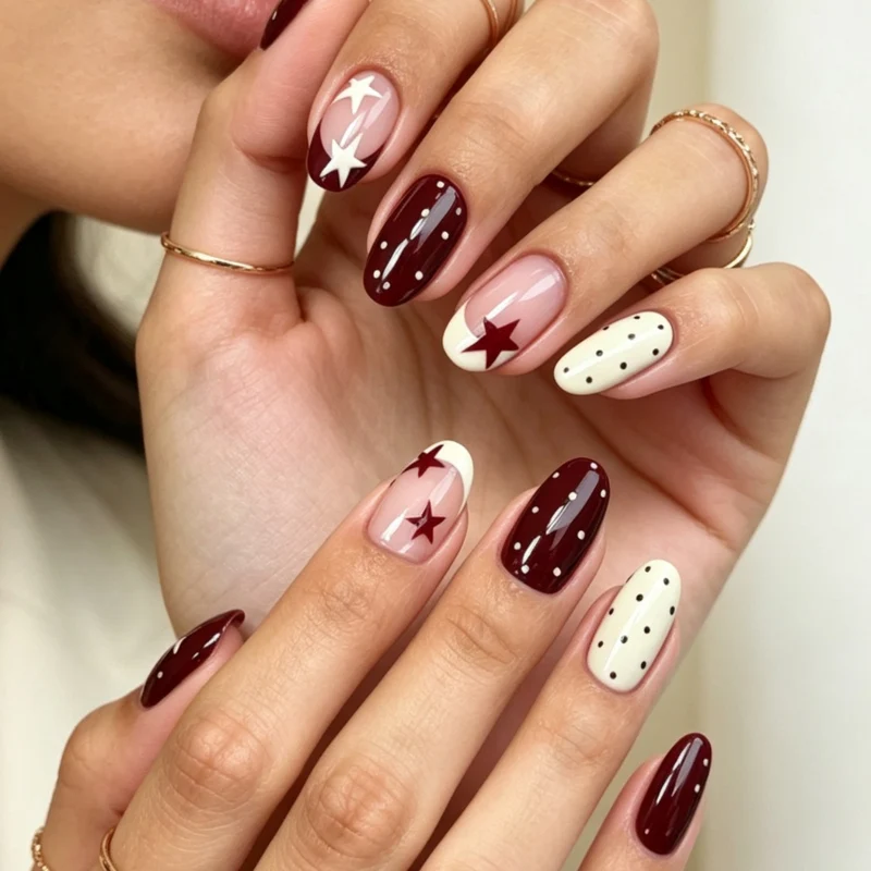 Festliche saisonale Nagelkunstverschönerungen