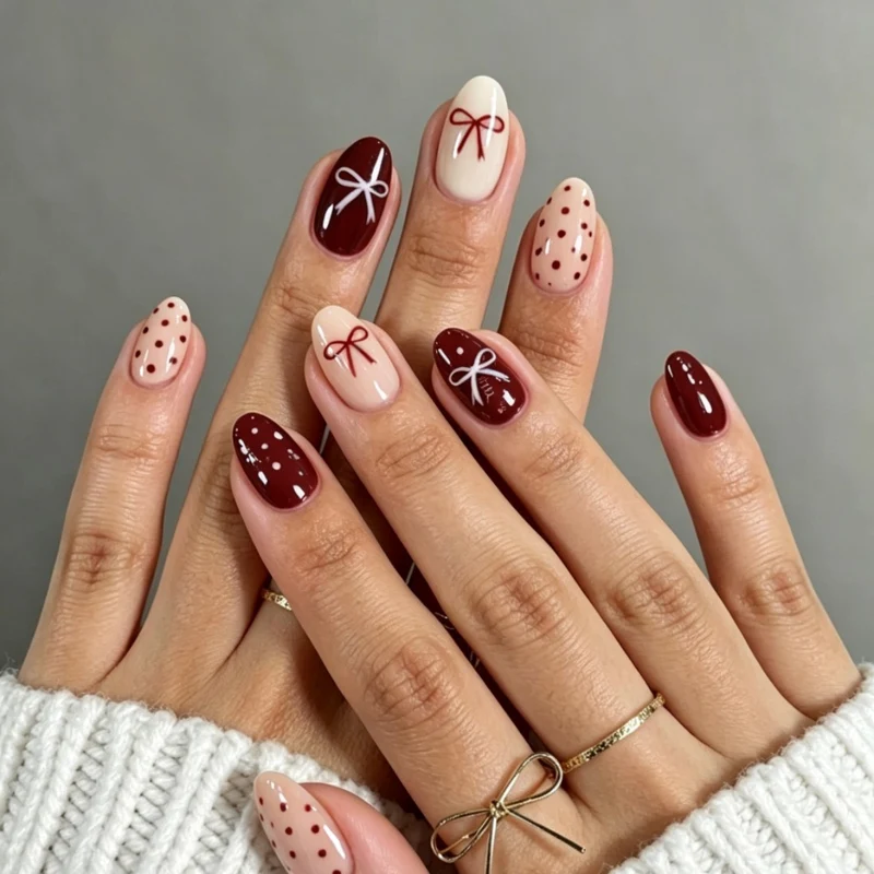 Festliche saisonale Nagelkunstverschönerungen