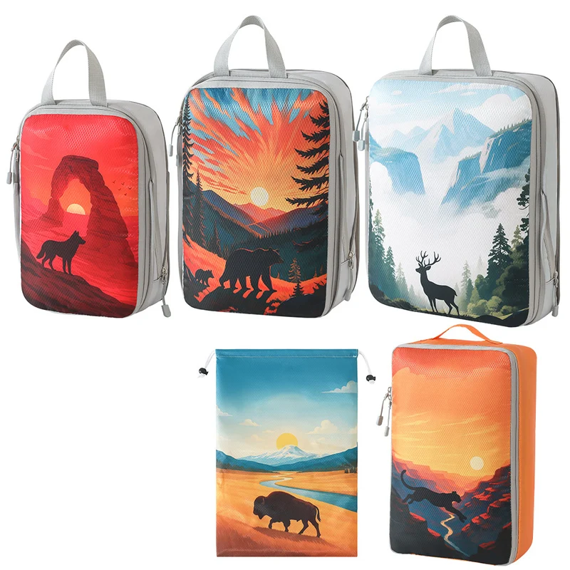 Set Reise-Organizer mit einzigartigen Naturmotiven Skanto
