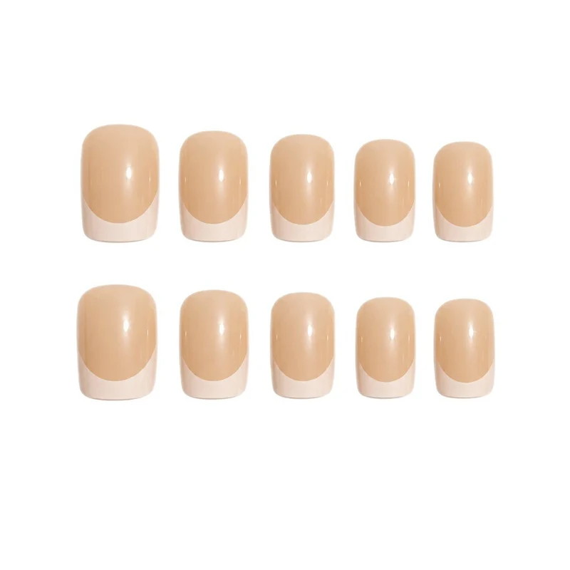 Elegante French Tip Nagelverstärkungen
