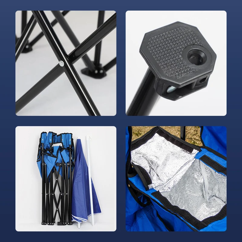 Klappstuhl-Set mit Sonnenschutz Skanto
