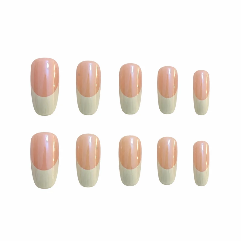 Elegante Französische Tipp-Acryl-Nagelverlängerungen