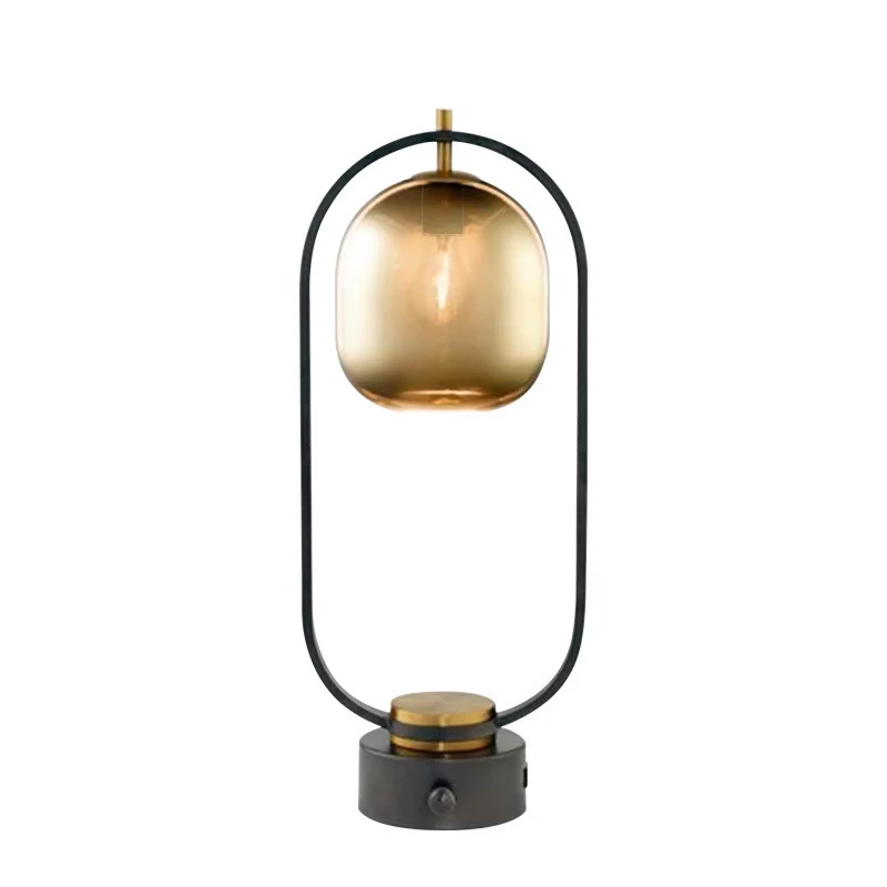Minimalistische Glas Akzent Tischlampe