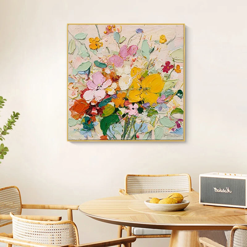 Lebendige florale Leinwandkunst