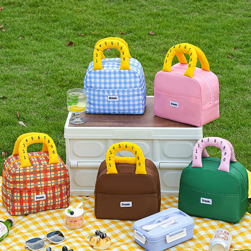 Isolierte Lunchtasche mit bunten Griffen Skanto
