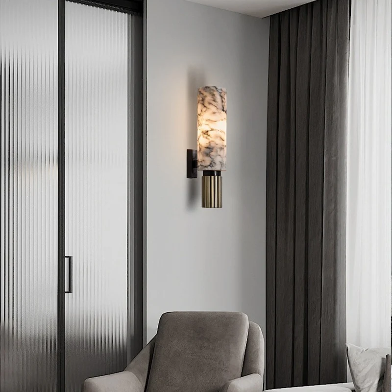 Luxuriöse Marmor Wandlampe