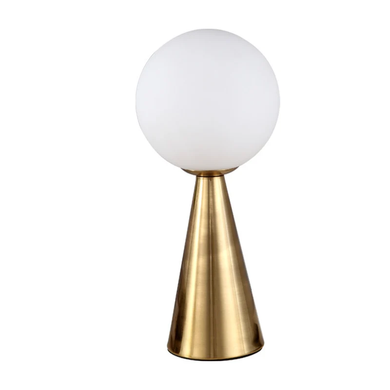 Moderne Minimalistische Tischlampe mit kugelförmigem Schirm