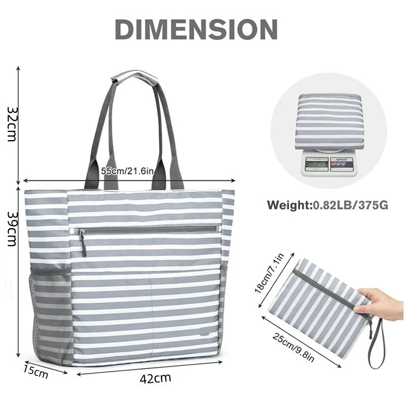 Strandtasche mit multifunktionalen Fächern Skanto