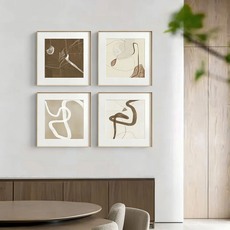 Minimalistische abstrakte gerahmte Kunstwerke