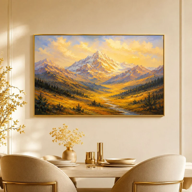 Berglandschaft-Leinwand-Wandkunst für Innenräume
