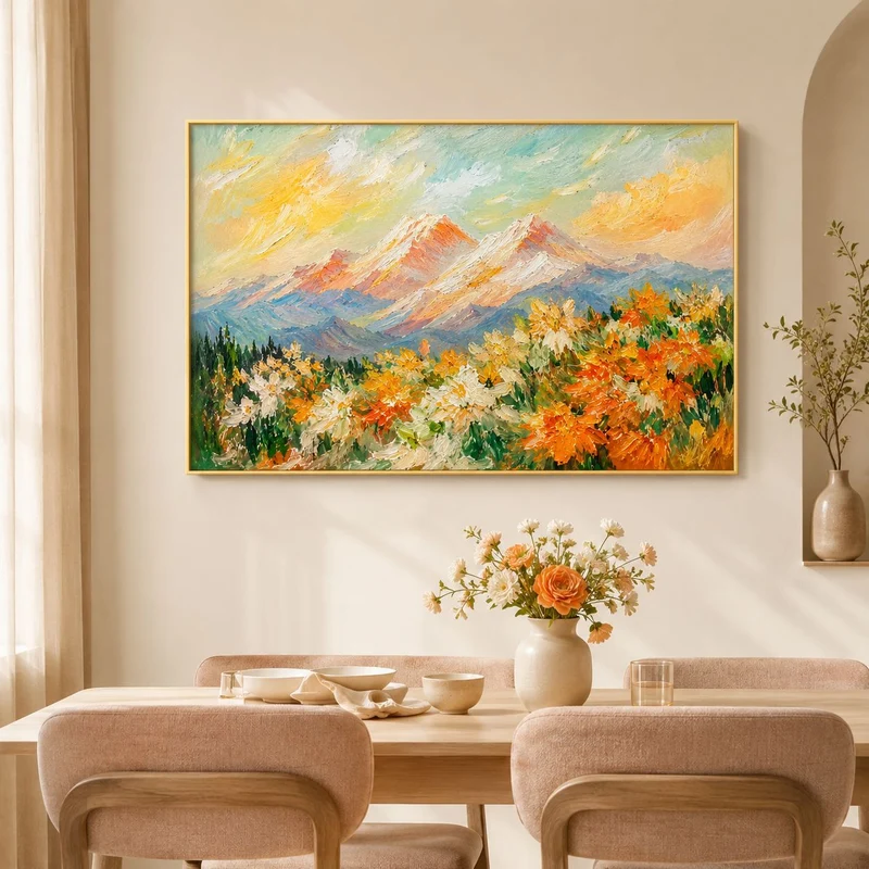 Berglandschaft-Leinwand-Wandkunst für Innenräume
