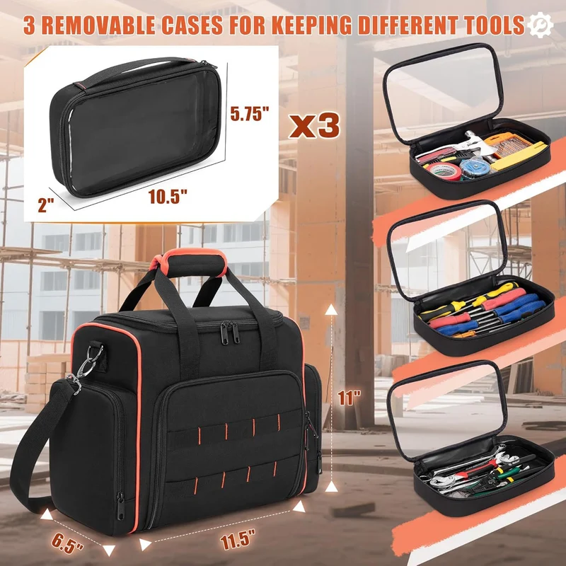 Multifunktionale Werkzeugtasche mit transparenten Abschnitten Skanto