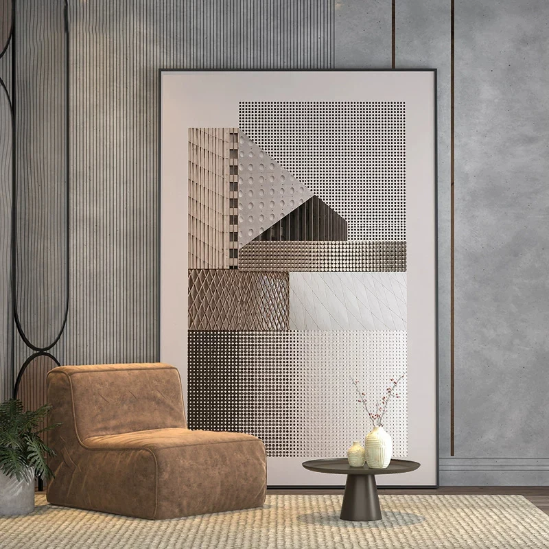 Geometrische abstrakte gerahmte Wandkunst
