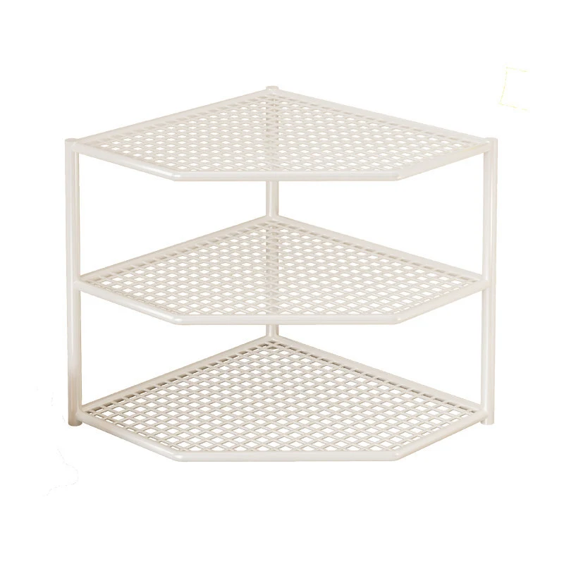 Dreifach-Eck-Metall-Mesh-Speicherregal für Badezimmer Küche Wohnzimmer