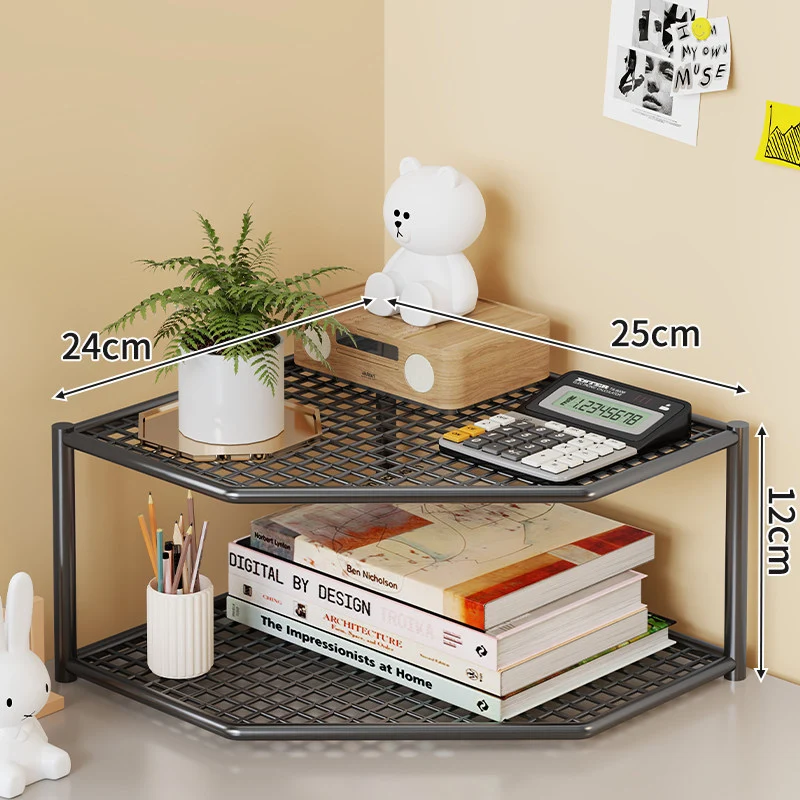 Dreifach-Eck-Metall-Mesh-Speicherregal für Badezimmer Küche Wohnzimmer