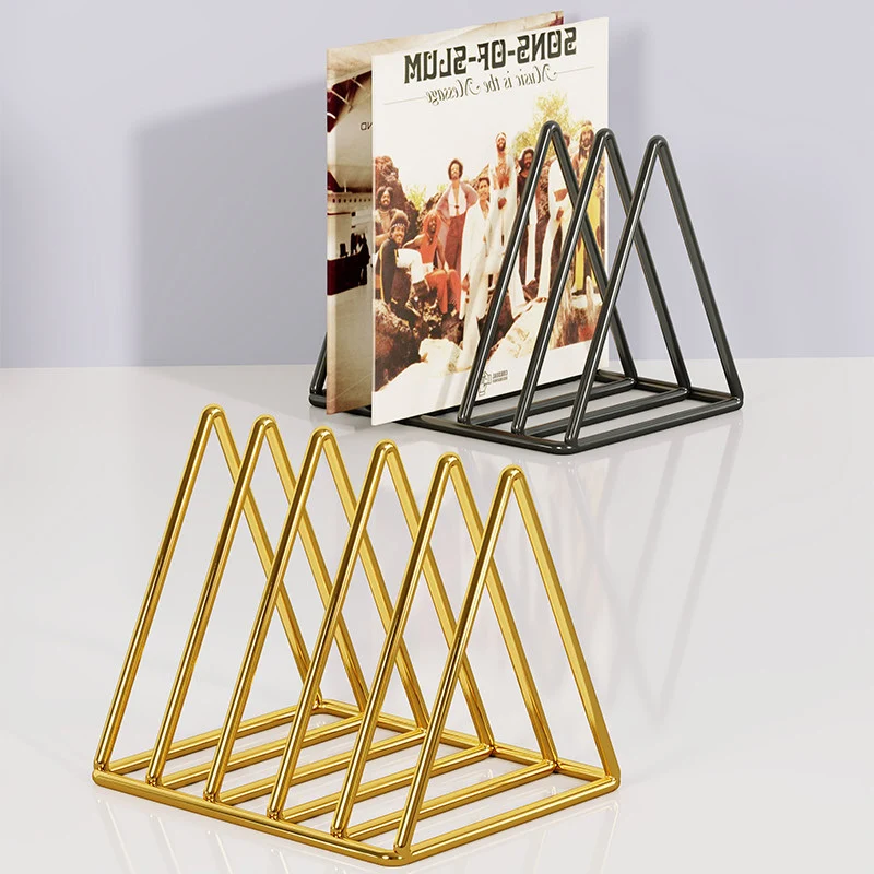 Dreieckiger Metalldraht Schallplatten- & Buchorganisator Rack