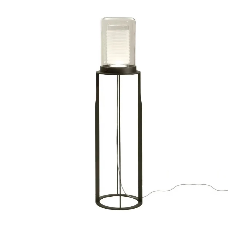 Zeitgenössische Tischlampe mit strukturiertem Glas-Schirm