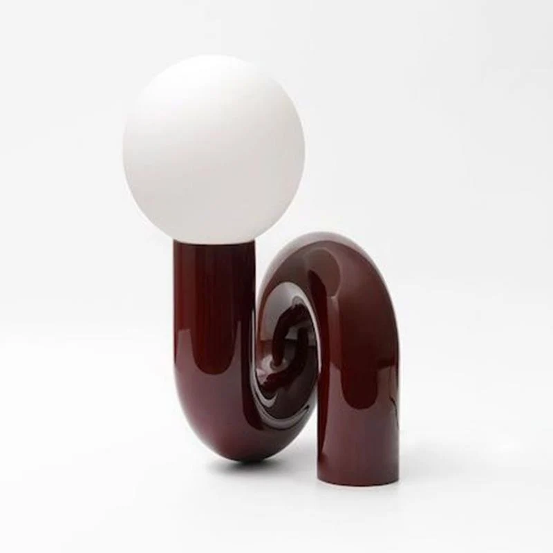 Künstlerische Tischlampe mit einzigartigem Wirbel-Design