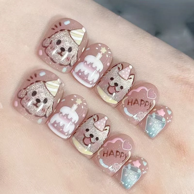 Dekoratives florales Nagelkunst-Set
