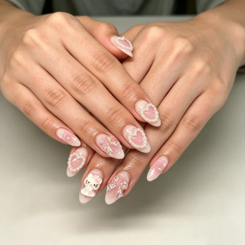 Dekorative 3D Nagelkunst-Erweiterungen