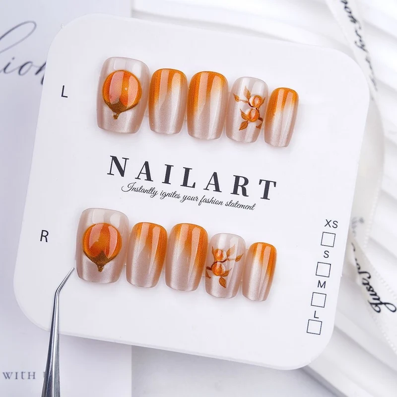 Schmetterling-inspirierte Stiletto Press-On Nägel