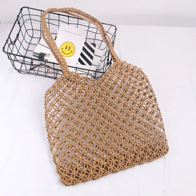 Strukturierte Rattan-Henkeltasche Skanto