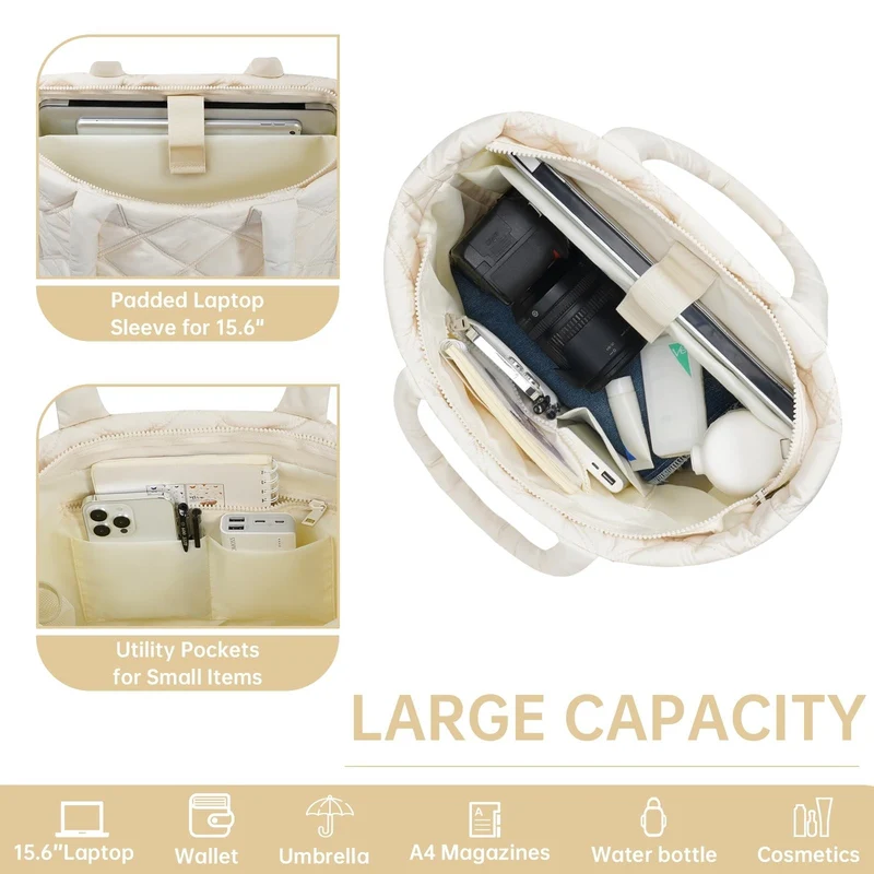Gesteppte Shopper-Tasche Skanto