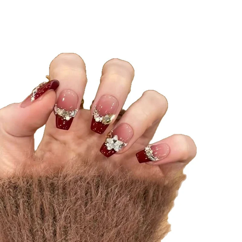 Künstlerische florale Stiletto-Nagelkunstverlängerungen