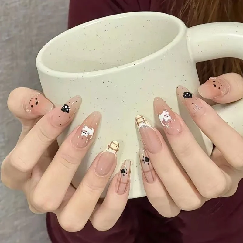 Künstlerisches Floral Press-On Nagel Set