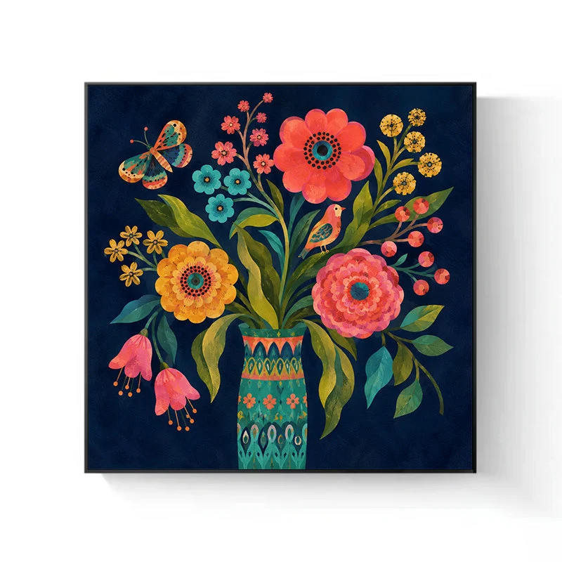 Dekorative Blumen Leinwand Kunstwerk