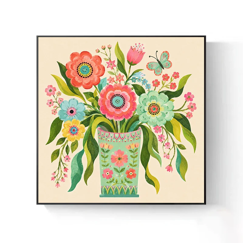 Dekorative Blumen Leinwand Kunstwerk