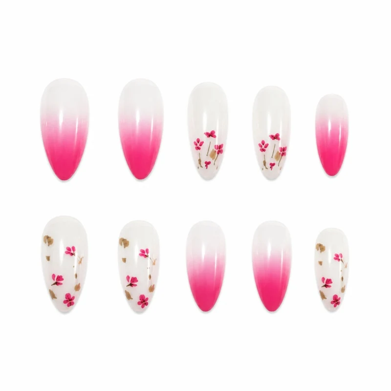 Floral Ombre Druck-Nägel