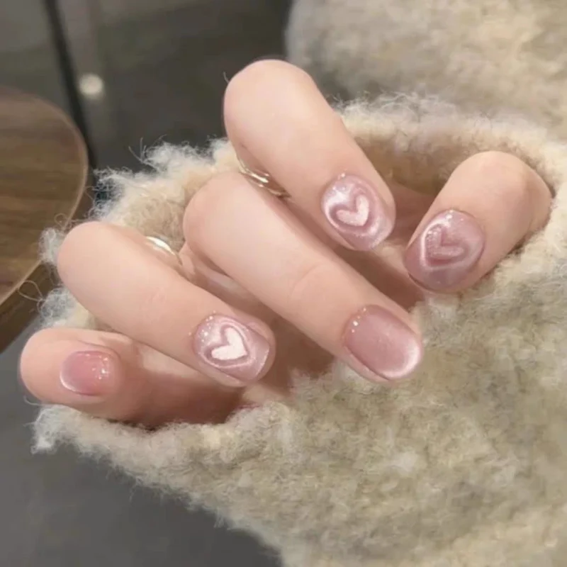 Floral Verzierter Press-On-Nagelset