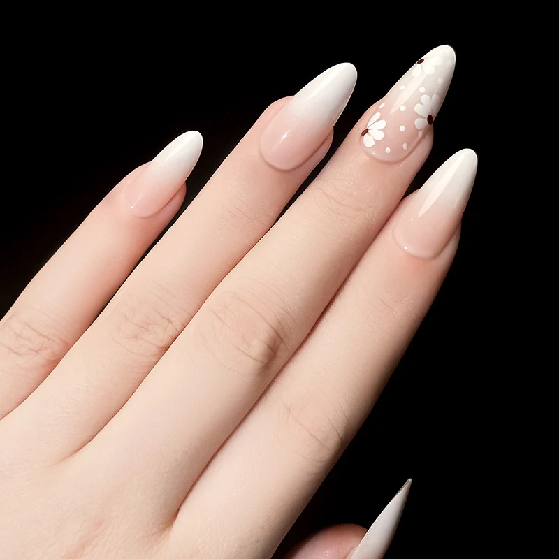 Floral Design Stiletto Press-On Nägel
