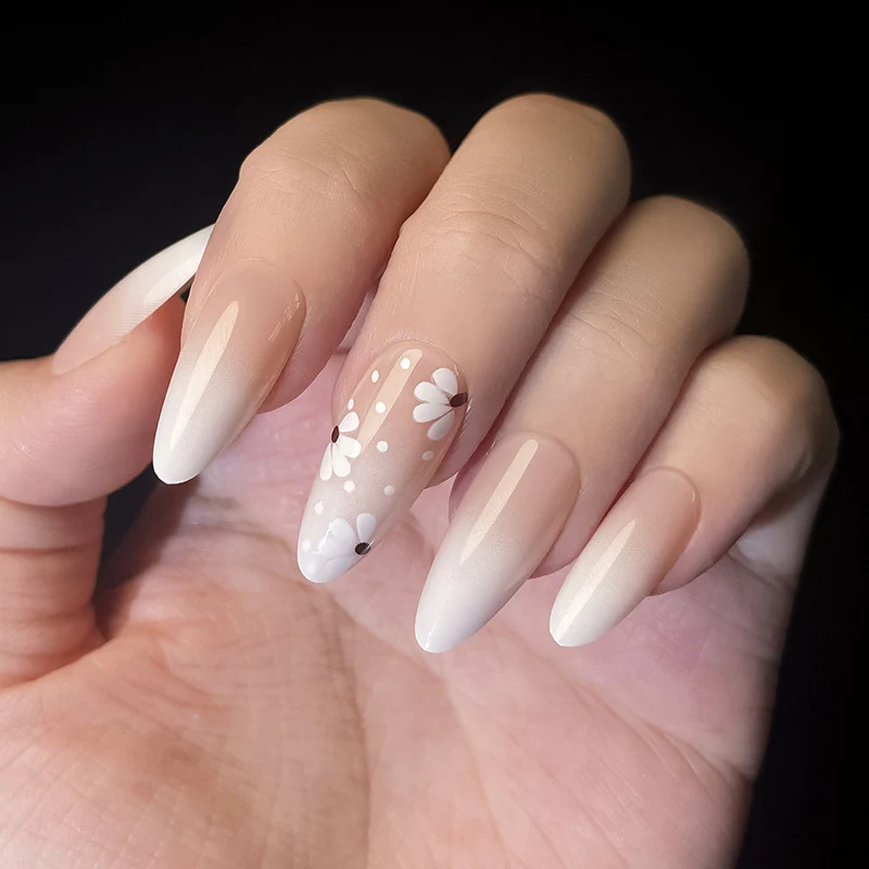 Floral Design Stiletto Press-On Nägel