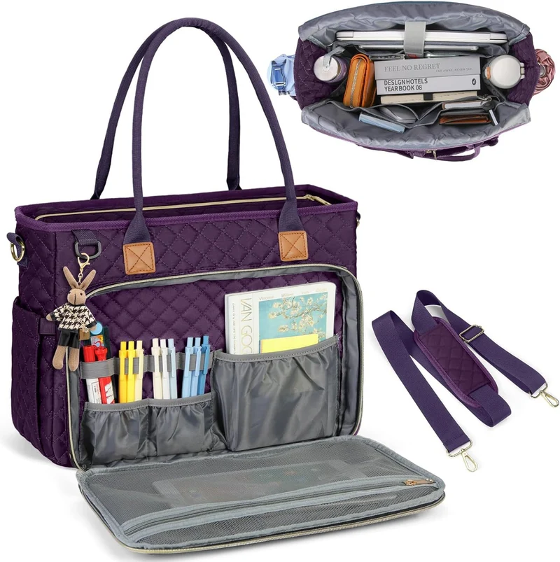 Gepolsterte Multifunktions-Handtasche mit Organizer Skanto