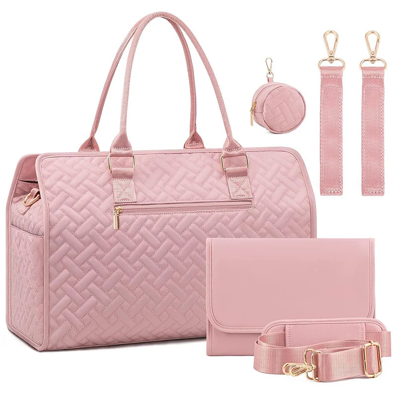 Gepolsterte Handtasche mit abnehmbarer Kosmetiktasche und Organizer Skanto