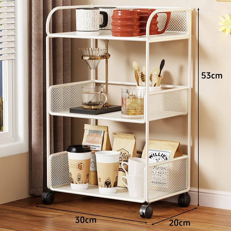 Gestaffelter Metall-Mesh-Arbeitsflächen-Organizer mit erhöhten Mesh-Seiten
