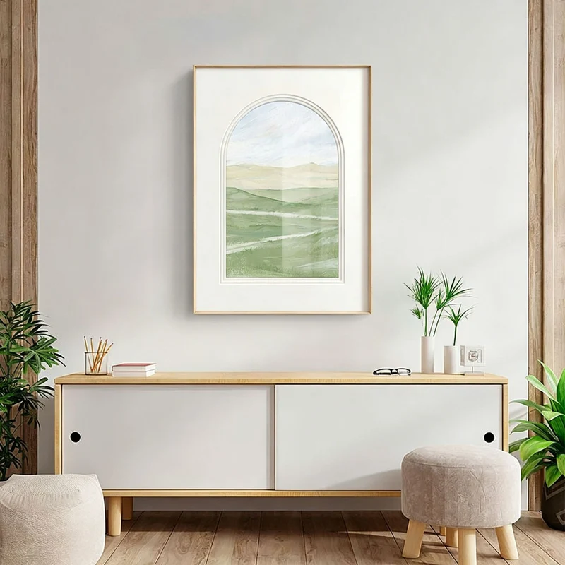 Vintage Landschaft Gerahmte Wandkunst