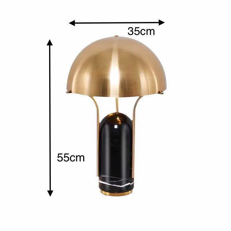 Moderne skulpturale Tischlampe mit Marmorbasis