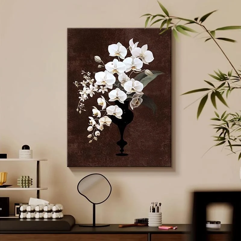 Elegante Orchideen Blumencanvas Kunstwerk